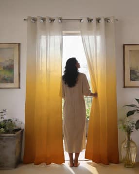 urban space Pack of 2 Ombre-Dyed Sheer Window Curtains -picture-9