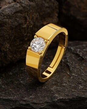 miss highness Men Sterling Silver Gold-Plated Adjustable Ring-picture-27