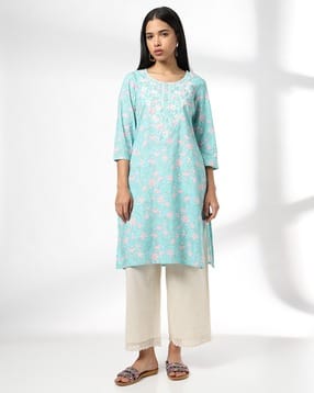 siyahi Women Floral Print Straight Kurta-picture-17