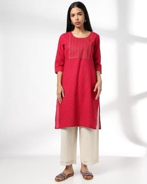 avaasa mix n' match Women Embroidered Straight Kurta-picture-21