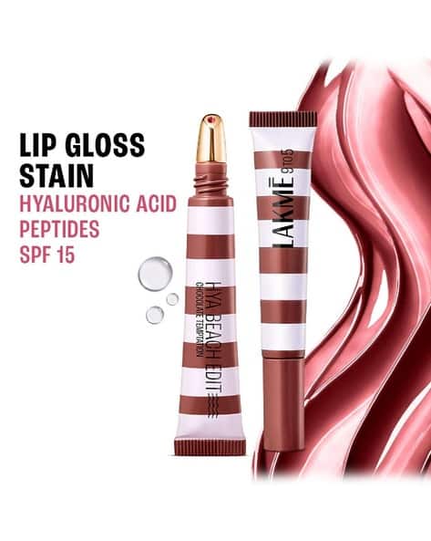 Lakme 9to5 Hya Beach Edit Lip Gloss Stain, Hydrating, Lasting Tint, SPF