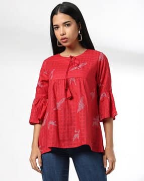 siyahi Women Floral Print Relaxed Fit Top-picture-38