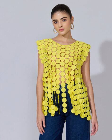 SHOWOFF Women Self-Design Loose Fit Top