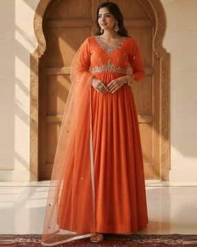 nyrika Women Embroidered Gown Dress-picture-47