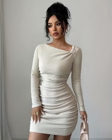 Buda Jeans Co Women Ribbed Bodycon Dress