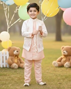 new gen Boys Printed 3-Piece Sherwani Set-picture-5