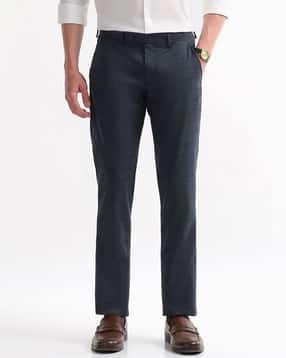 arrow Men Tapered Fit Trousers with Insert Pockets-picture-15
