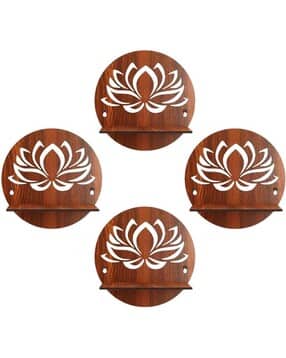 Set of 4 Pieces Decorative Wooden Wall Hanging