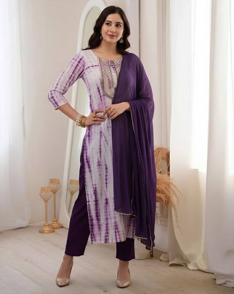 GOSRIKI Women Printed 3-Piece Straight Kurta Set