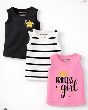 trampoline Girls Pack of 3 Printed T-Shirts-picture-39