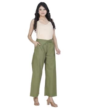 milady Women Relaxed Fit High-Rise Pants-picture-19