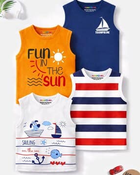 trampoline Boys Pack of 4 Graphic Print T-Shirts-picture-38