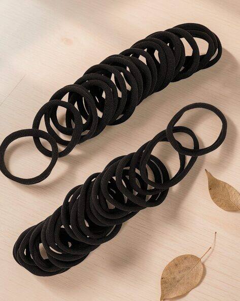 Fabula Women Pack of 50 Fabric Elastic Hair Ties