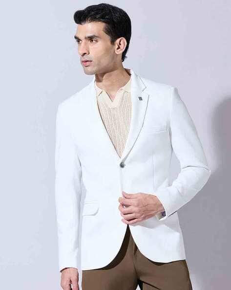 SHOWOFF Men Tailored Fit Single-Breasted Blazer