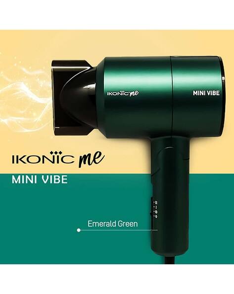 IKONIC me Mini Vibe Hair Dryer - Black And Emerald