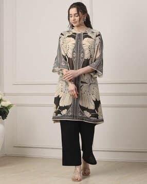 biba Women Floral Print Straight Kurta-picture-32