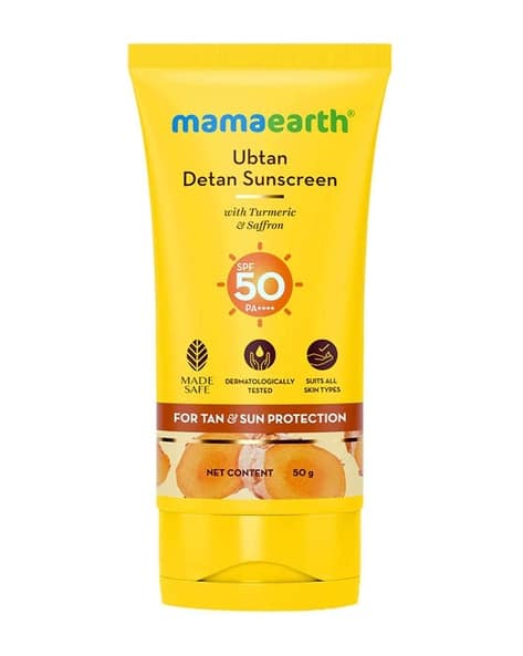 MAMAEARTH Ubtan Detan Sunscreen with SPF 50 PA ++++