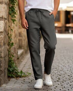 alpha tribe Men Relaxed Fit Mid-Rise Pants-picture-49
