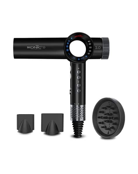 Ikonic Professional Ikonic Hair Dryer ID 2.0 - Black and Metallic Silver