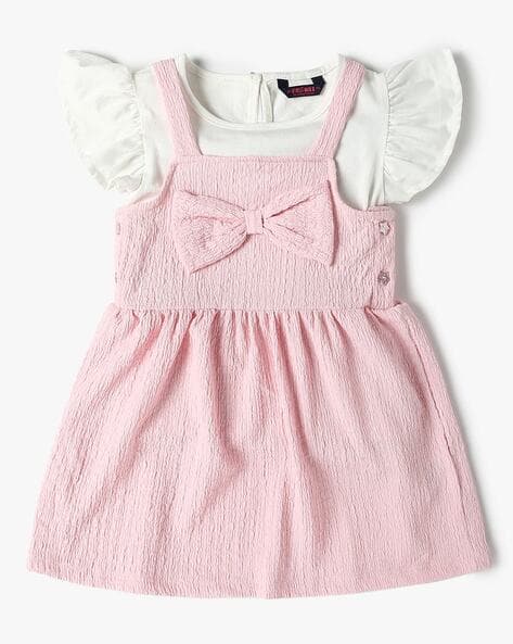 INF FRENDZ Cotton Dungaree Set with Bow Detail