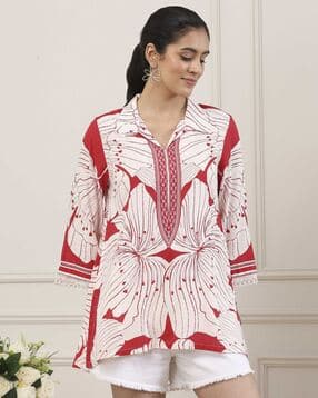 biba Women Floral Print A-Line Kurti-picture-38