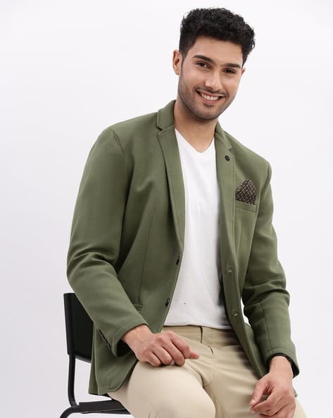 Men Single-Breasted Slim Fit Blazer