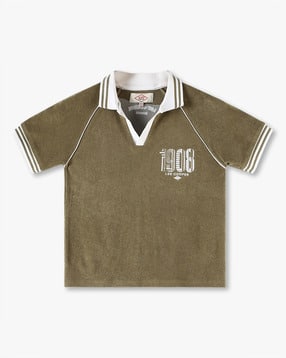 lee cooper Boys Numeric Print Regular Fit Polo T-Shirt-picture-50