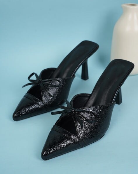 MOZAFIA Women Pointed-Toe Heeled Sandals
