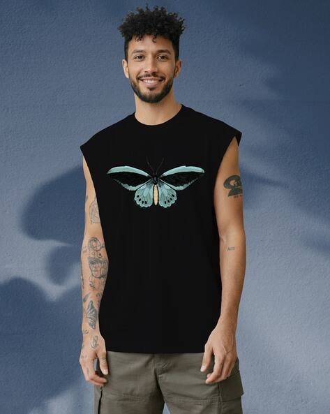 BuyThatTrendz Men Graphic Print Loose Fit Round-Neck T-Shirt