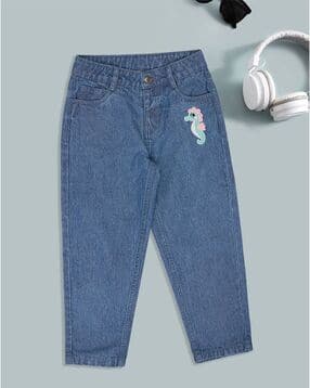 pantaloons junior Girls Mid Rise Printed Jeggings-picture-24
