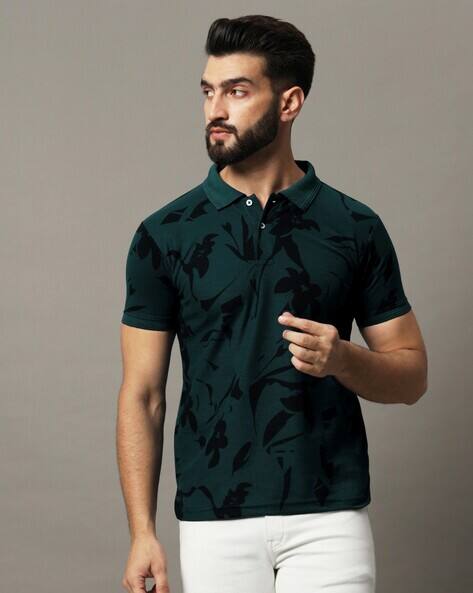 NEONOMAD Men Graphic Print Regular Fit Polo T-Shirt