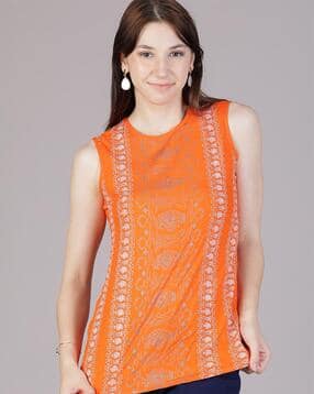 v-mart Women Micro Print Straight Kurti-picture-12