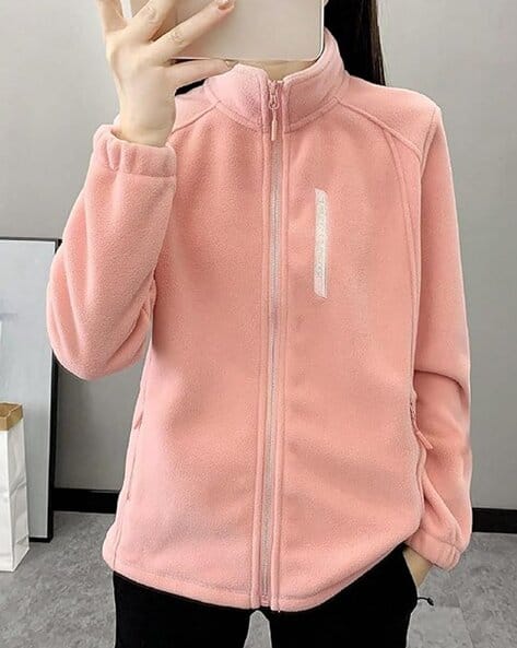 POSHAX Women Regular Fit Zip Front Bomber Jacket