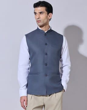 showoff Men Slim Fit Nehru Jacket-picture-2