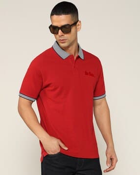 lee cooper Men Regular Fit Cotton Polo T-Shirt-picture-40