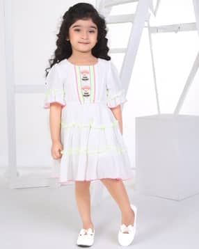 peppermint Girls Embroidered A-Line Dress-picture-43