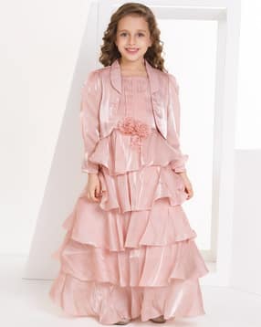 Girls Gown Dress with Cape & Jacket-image-15