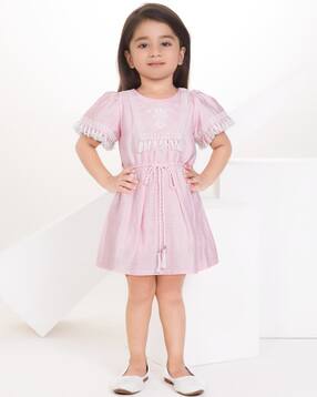 Girls Printed A-Line Dress-image-26