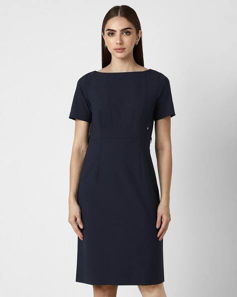 Buy VAN HEUSEN Women Round-Neck A-Line Dress Online | Ajio.com