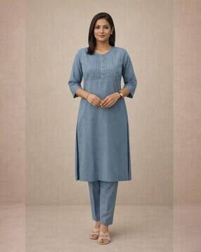 bitterlime Women Self-design Pant-Suit Set-picture-25