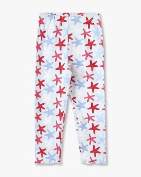 kg frendz Girls Star Fish AOP Rib Leggings-picture-21