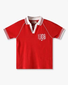 lee cooper Boys Numeric Print Regular Fit Polo T-Shirt-picture-51