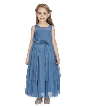 Girls Applique Fit & Flare Dress-image-7