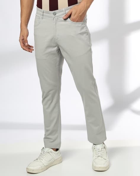JOHN PLAYERS Men Low-Rise Slim Fit Trousers