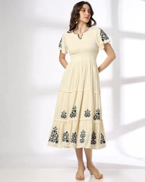 fusion Women Embroidered Tiered Dress-picture-43