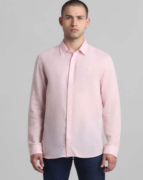 Men Regular Fit Checkered Button Down Collar Casual Shi...