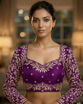 indie picks Embroidery Back Open Blouse-picture-33