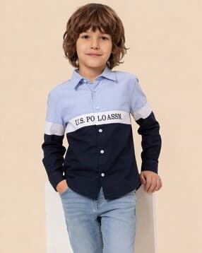 u.s. polo assn. Boys Regular Fit Shirt with Full Sleeves-picture-33