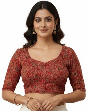 indie picks Floral Front Open Blouse-picture-49
