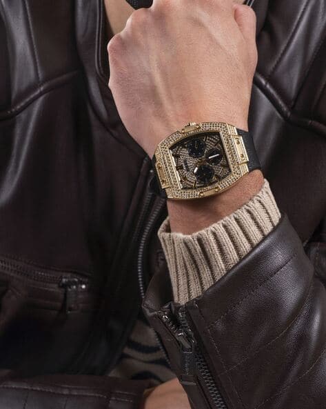 GUESS Gold Dial Chrono Watch - GW0048G2